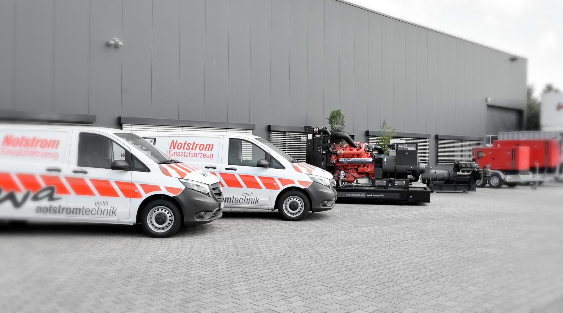 Ausschnitt vom Firmengelände der WA Notstromtechnik GmbH