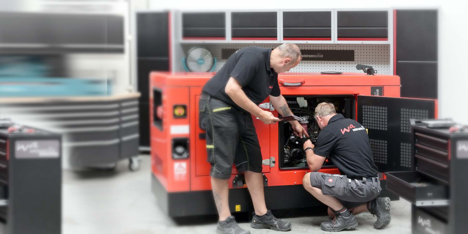 Diagnose an einer Netzersatzanlage