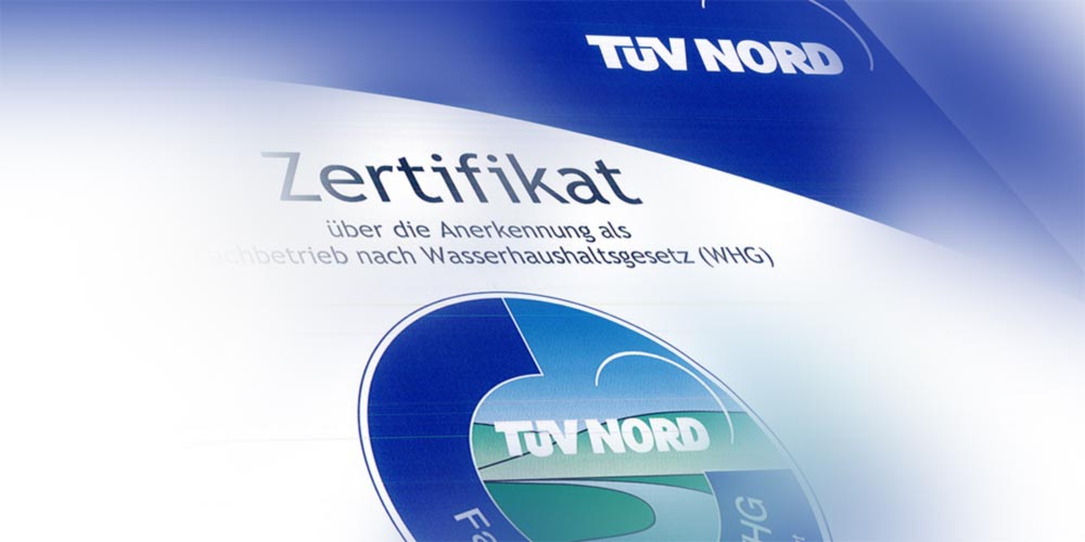 Zertifikat als Fachbetrieb nach WHG