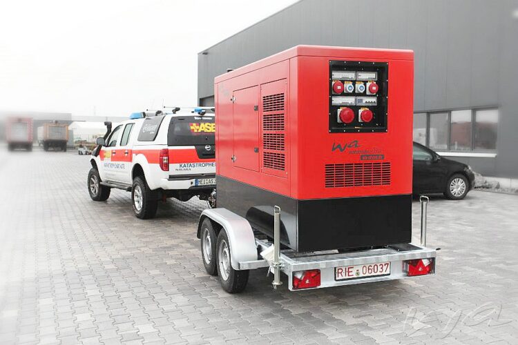 Mobiles 200 kVA Notstromaggregat zur Ersatzstromversorgung zur netzunabhängigen Stromversorgung