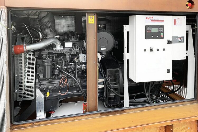 Kompaktaggregat in Cortenstahl zur Ersatzstromversorgung bei Stromausfall