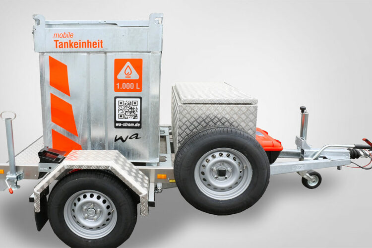 BE Führerschein Tankanhänger Diesel 990 Liter mobile Dieseltankanlage mit ADR & DIBt-Zulassung für NEA- und Baustellenbetankung