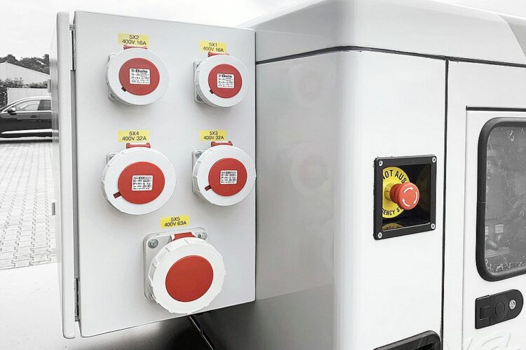 Steckdosenpanel bis 63 Ampere mit RCD